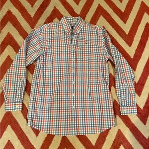 Vineyard Vines Men's Plaid Shirt - Blue and Red